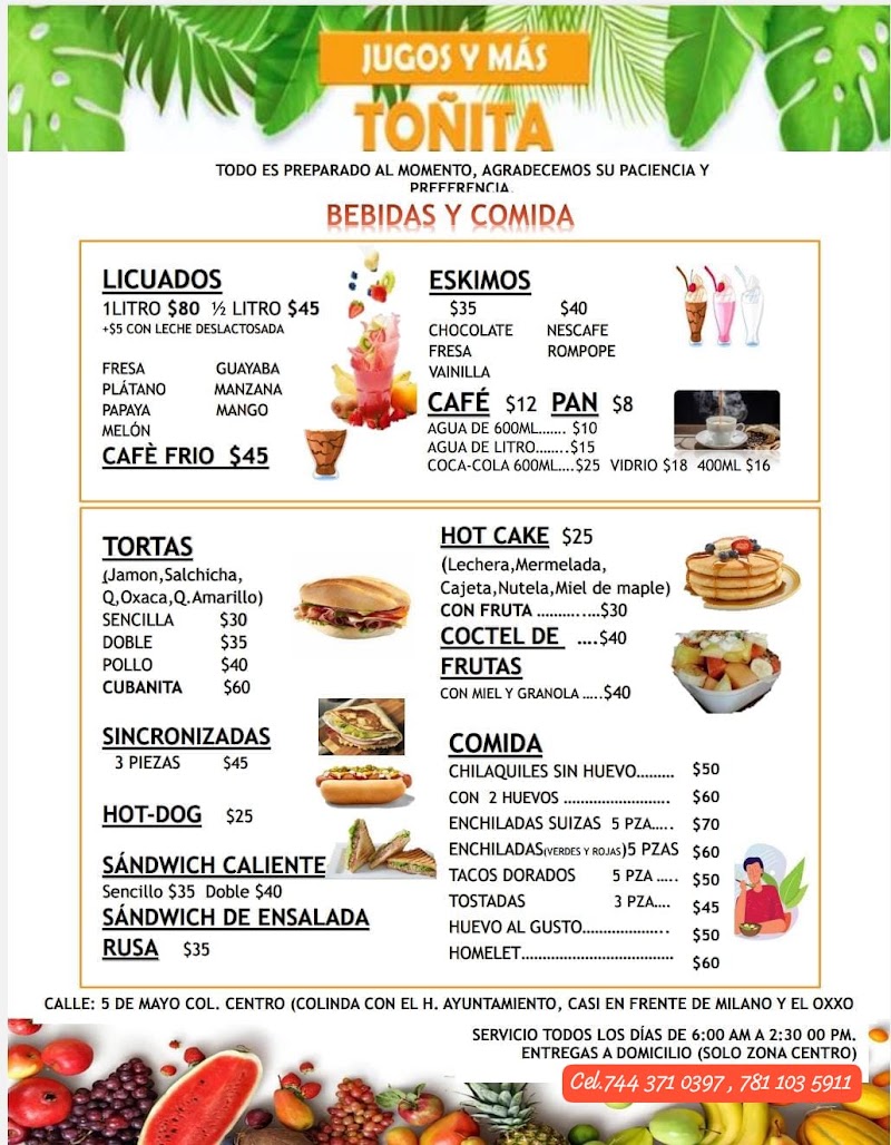 🍹Jugos y más "Toñita"🍽️